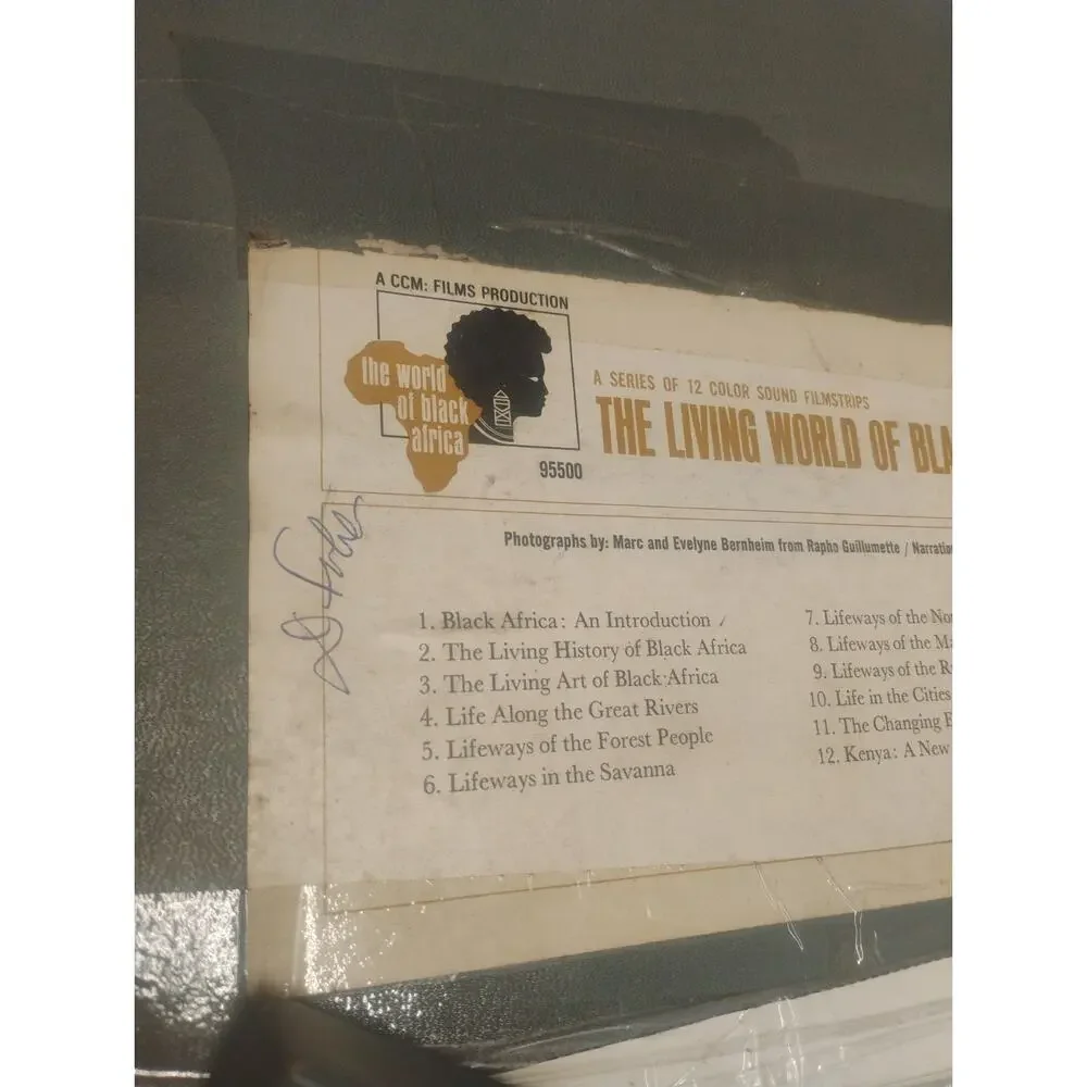 Vintage EM Films Black History Filmstrip Set “World Black Africa” 12 Color Film